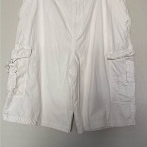 Beverly Hills Polo Club White Cargo Shorts Relaxed Fit